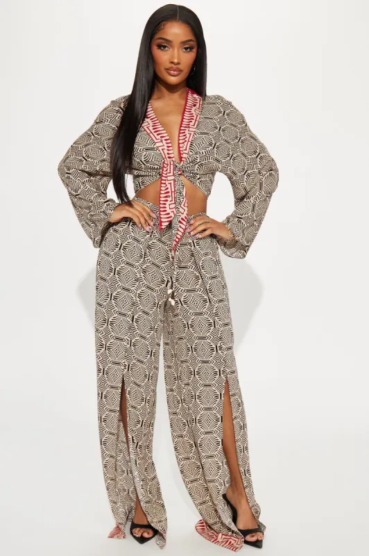 Bali Batik Pant Set - Black/combo sold by Fashion Nova