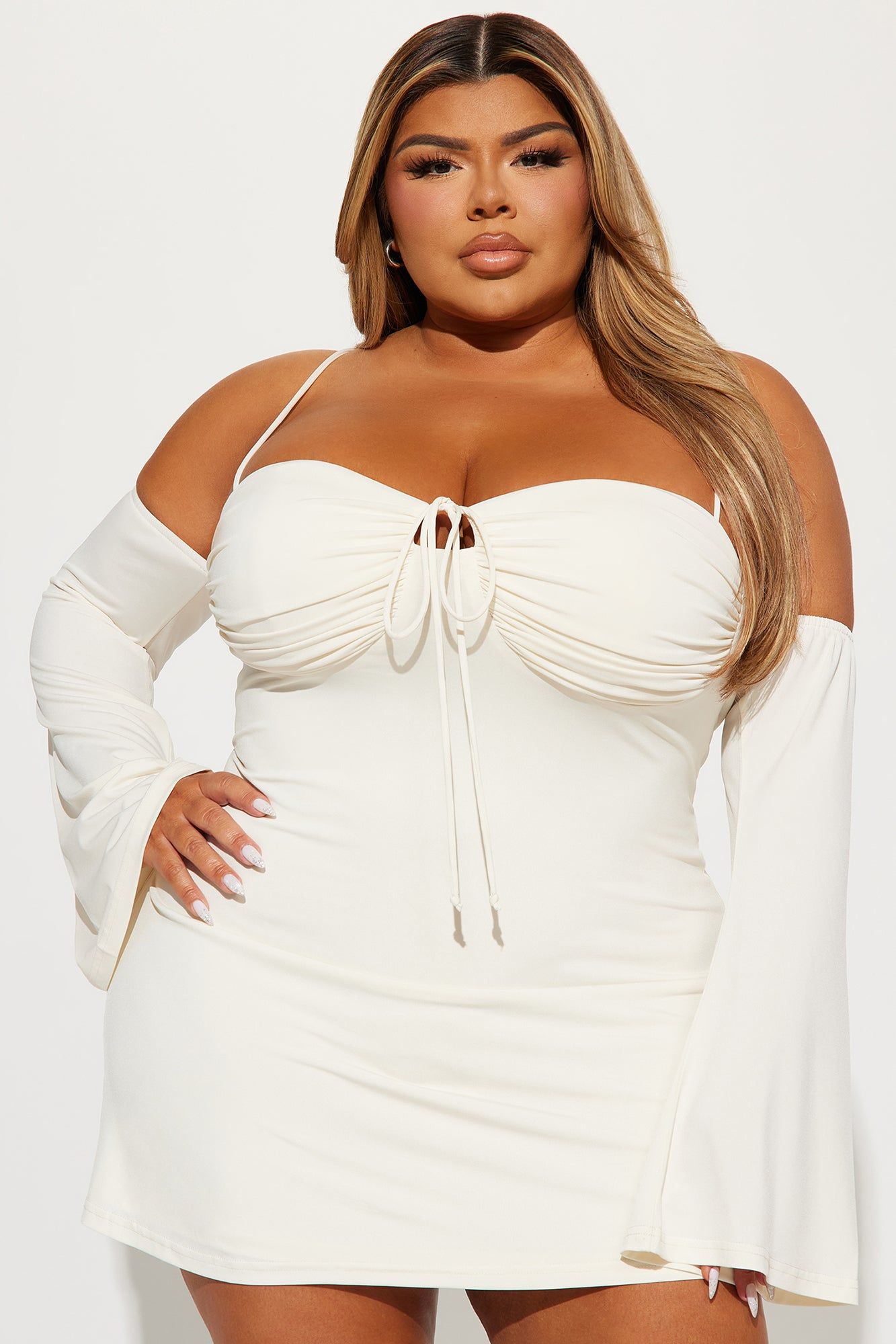 Clara Mini Dress - Cream sold by Fashion Nova product image thumbnail 5