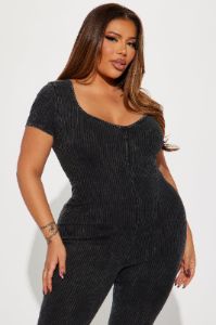 Look For You Washed Jumpsuit - Charcoal sold by Fashion Nova