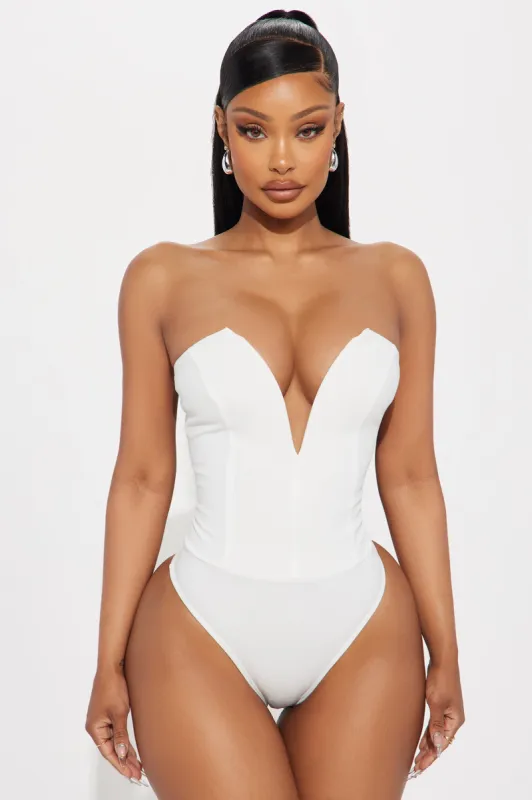 French Kiss Bodysuit - White sold by Fashion Nova