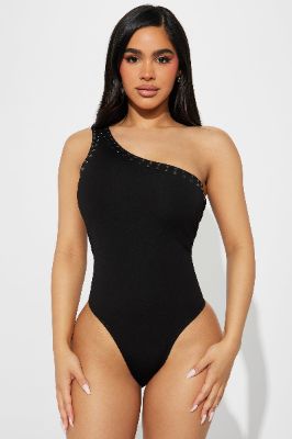 Conflict Of Interest Bodysuit - Black sold by Fashion Nova