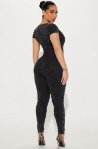 Look For You Washed Jumpsuit - Charcoal sold by Fashion Nova