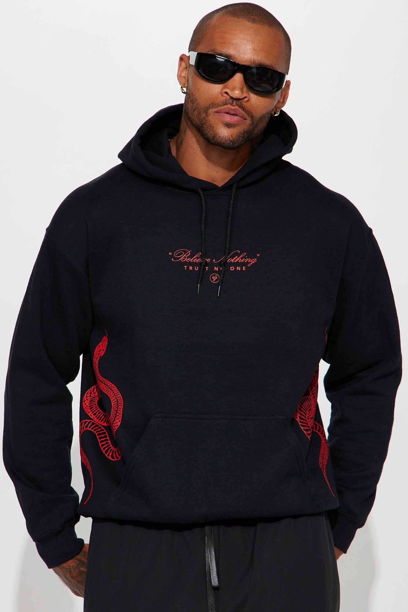 Trust No One But Yourself Hoodie - Black sold by Fashion Nova