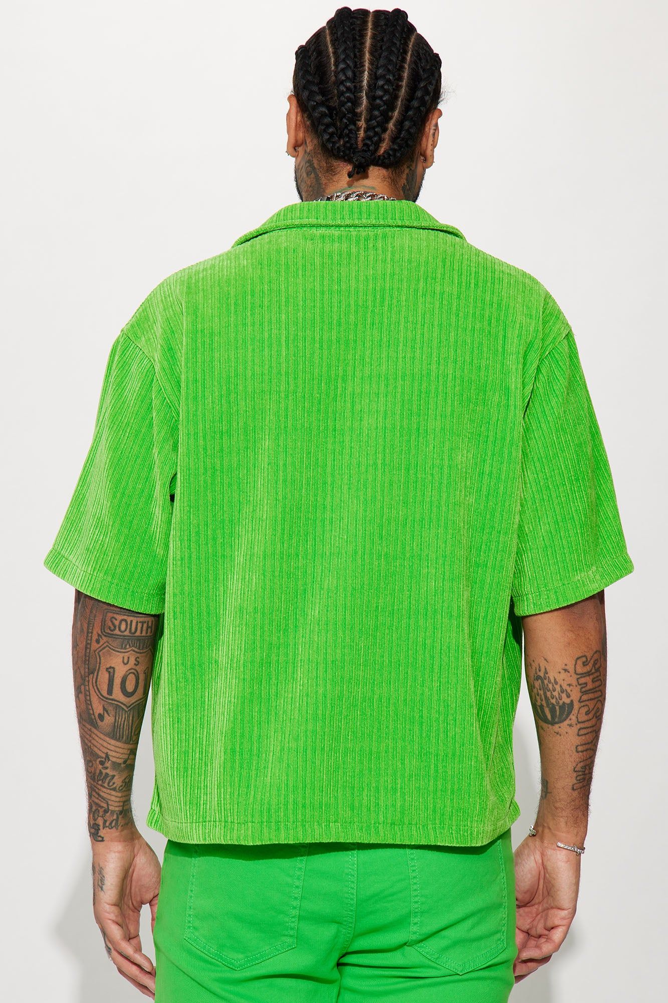 Front Row Textured Button Up Shirt - Green sold by Fashion Nova product image thumbnail 5