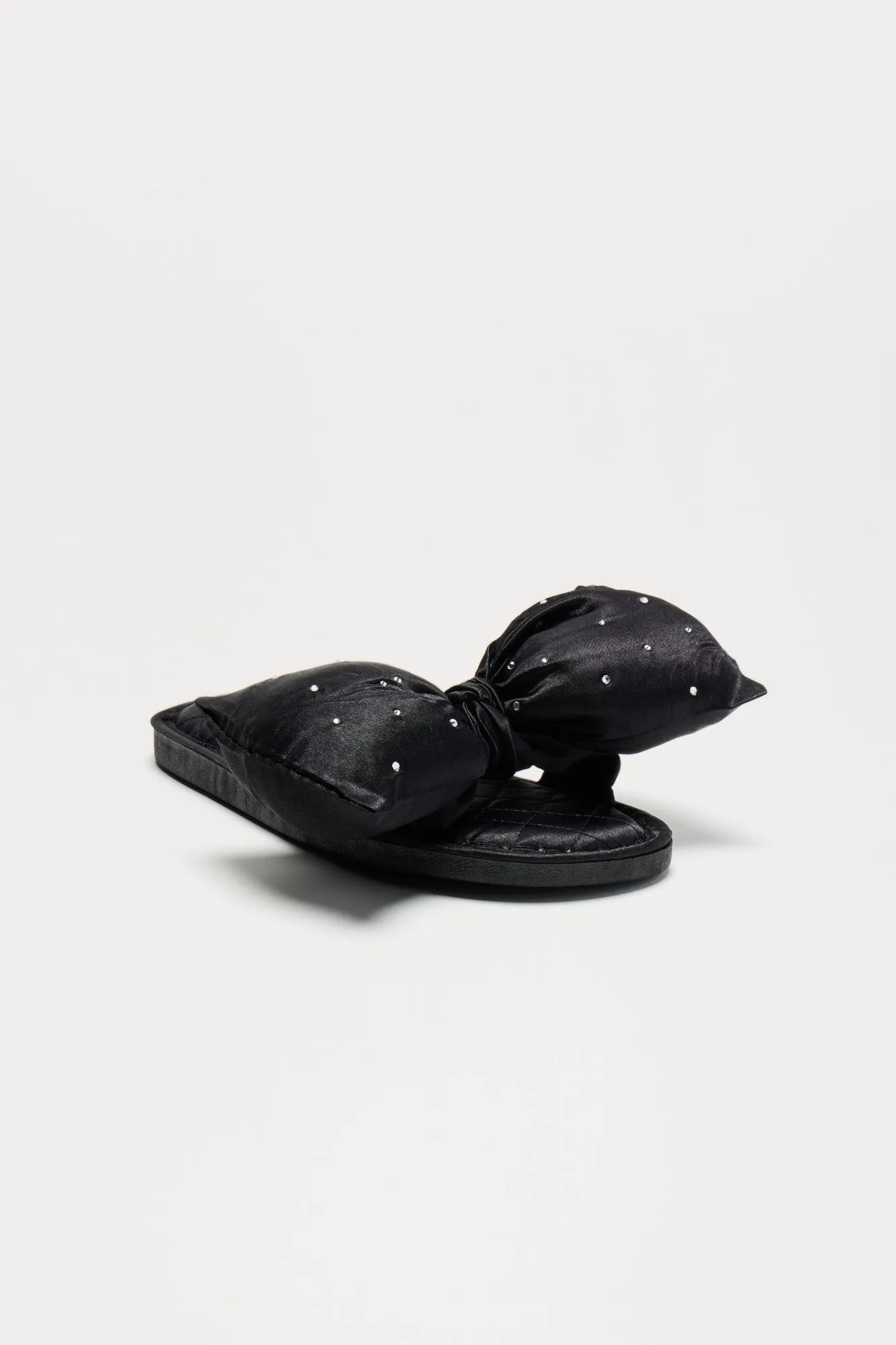 Wrapped In A Bow Slippers - Black sold by Fashion Nova product image thumbnail 4