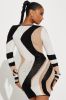 Serena Sweater Mini Dress - Black/combo sold by Fashion Nova