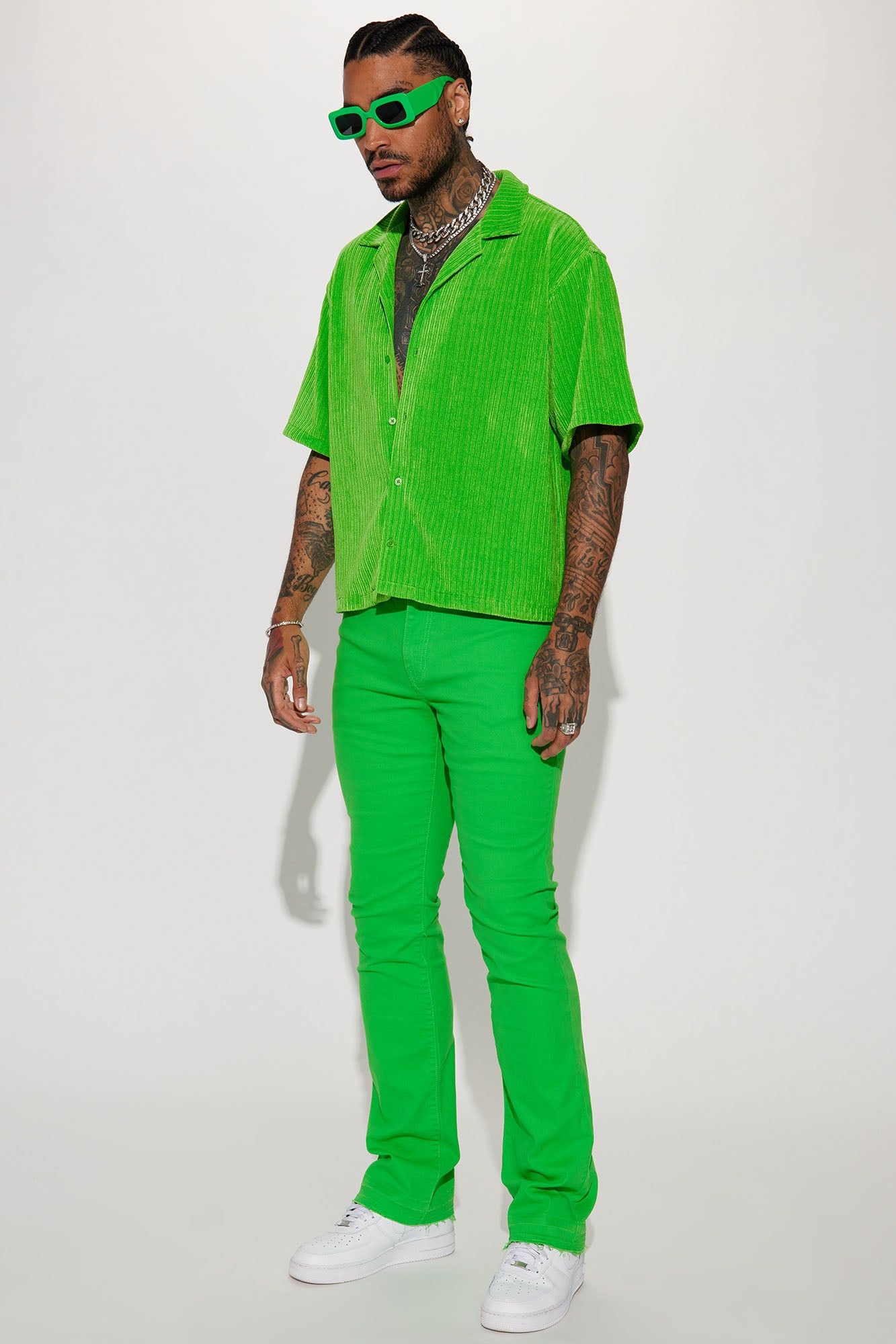 Front Row Textured Button Up Shirt - Green sold by Fashion Nova product image thumbnail 3