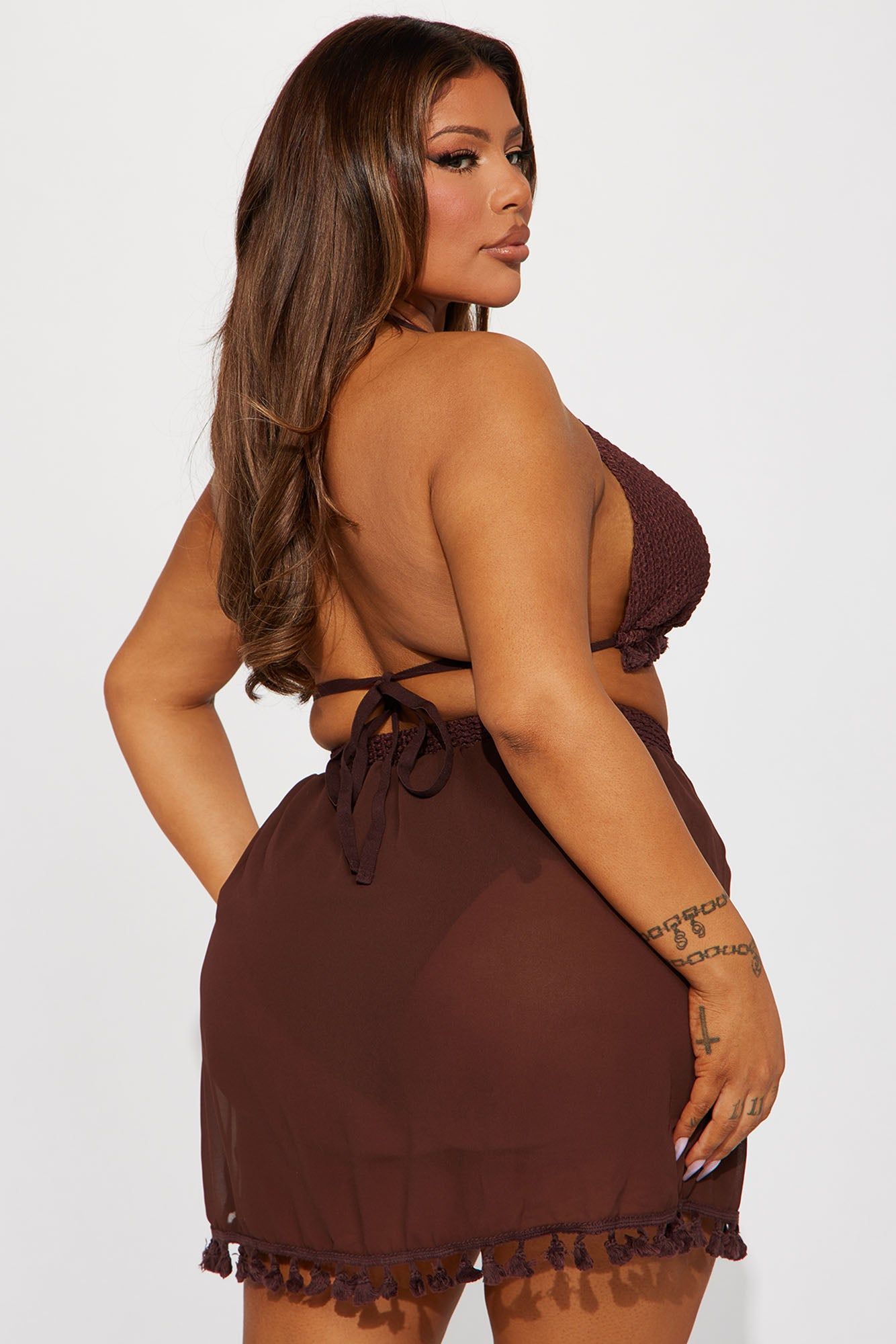 There's A Beach For That 3 Piece Sunsuit Set - Mocha sold by Fashion Nova product image thumbnail 10