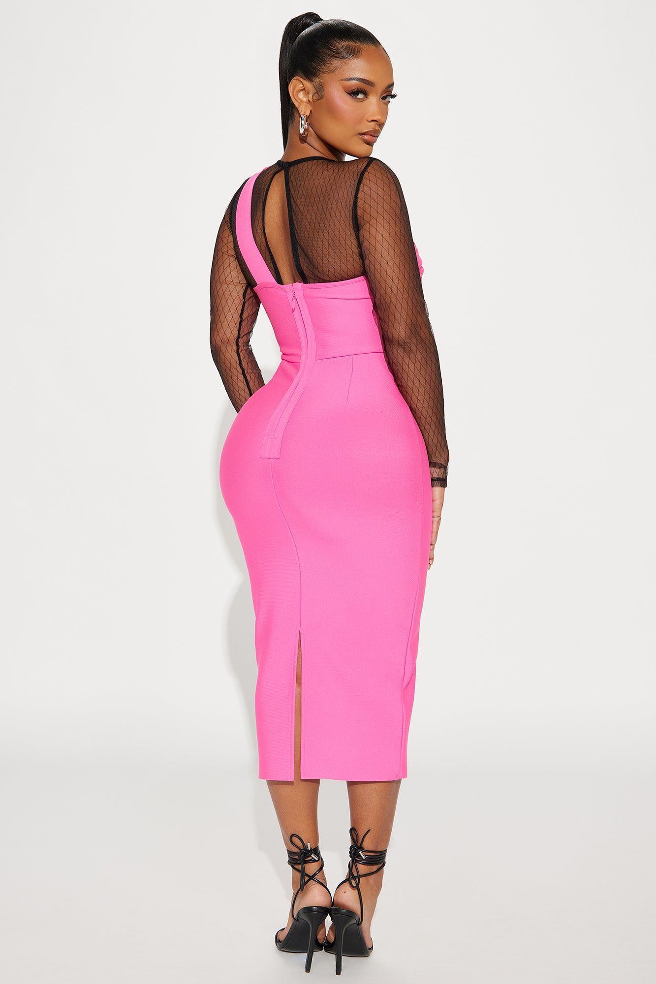 With A Twist Bandage Midi Dress - Hot Pink sold by Fashion Nova product image thumbnail 3