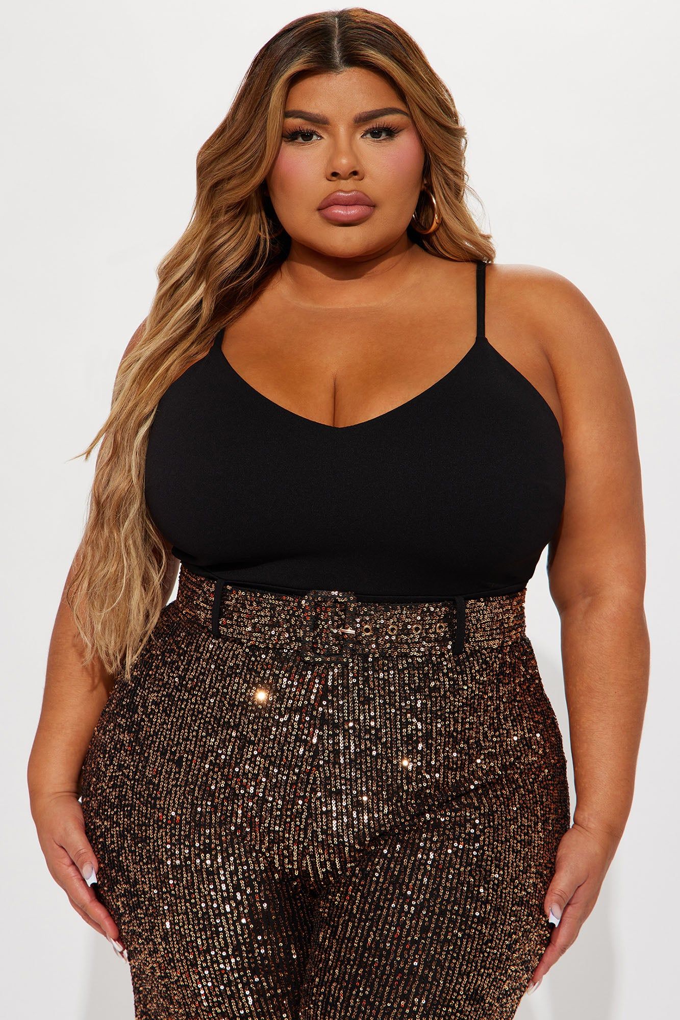 Shiniest Star Sequin Jumpsuit - Bronze sold by Fashion Nova product image thumbnail 5