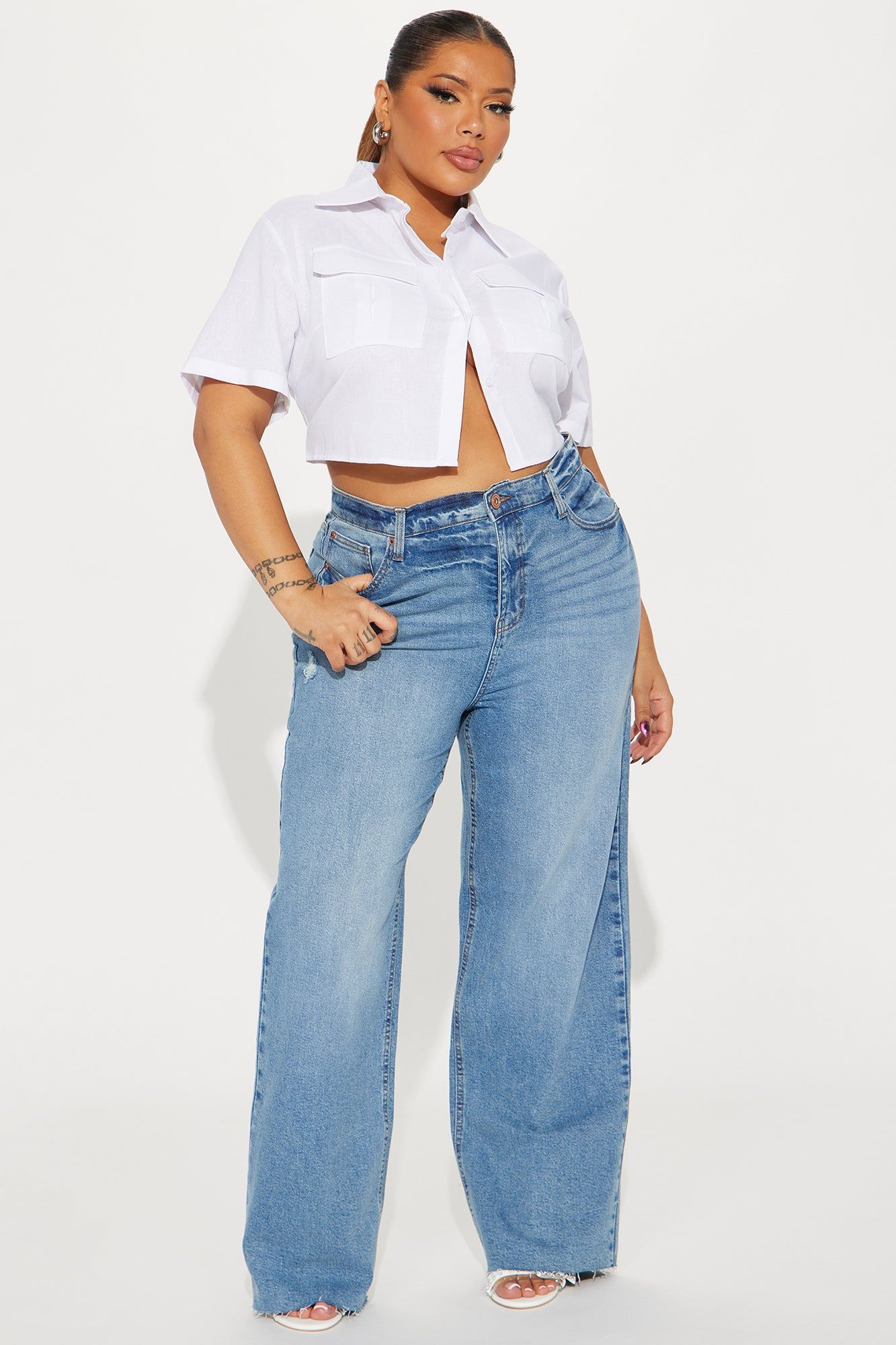 Allegra Linen Shirt - Off White sold by Fashion Nova product image thumbnail 5