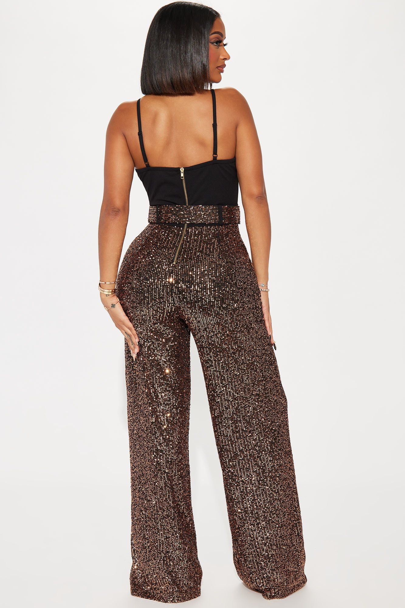 Shiniest Star Sequin Jumpsuit - Bronze sold by Fashion Nova product image thumbnail 3