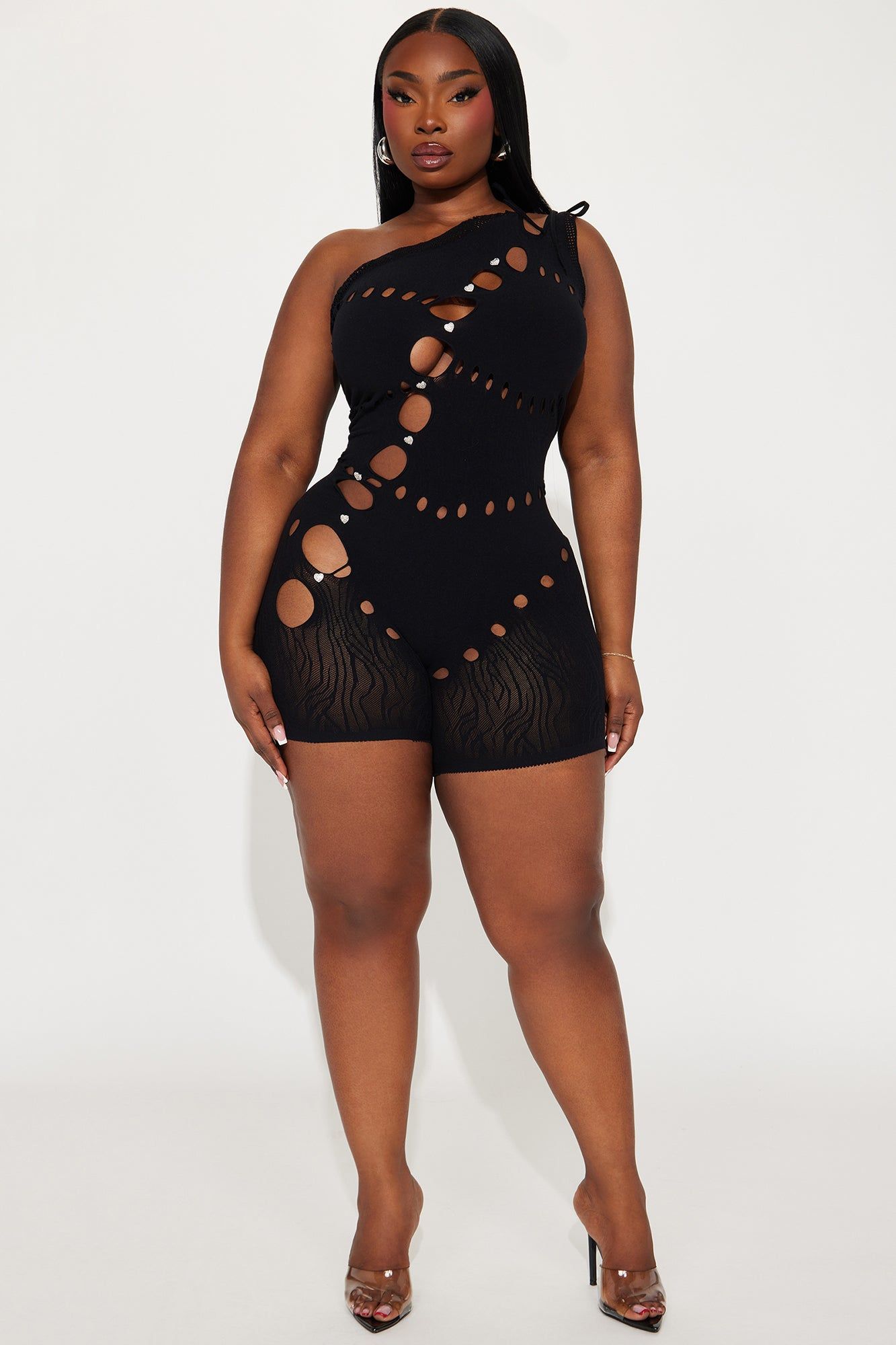 Party It Up Seamless Romper - Black sold by Fashion Nova product image thumbnail 5