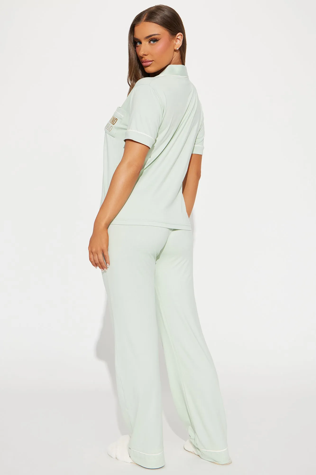 Weekend Mood PJ Pant Set - Green sold by Fashion Nova product image thumbnail 4
