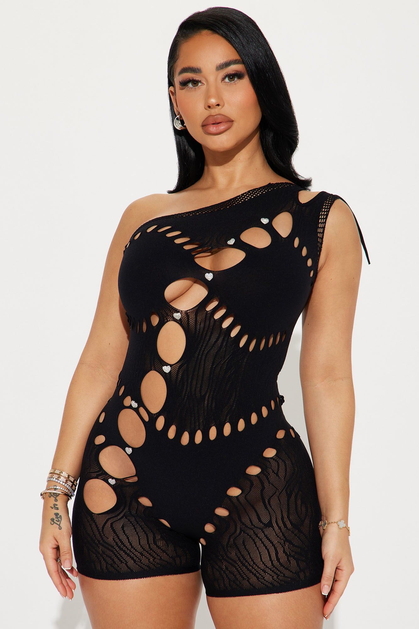 Party It Up Seamless Romper - Black sold by Fashion Nova product image thumbnail 2