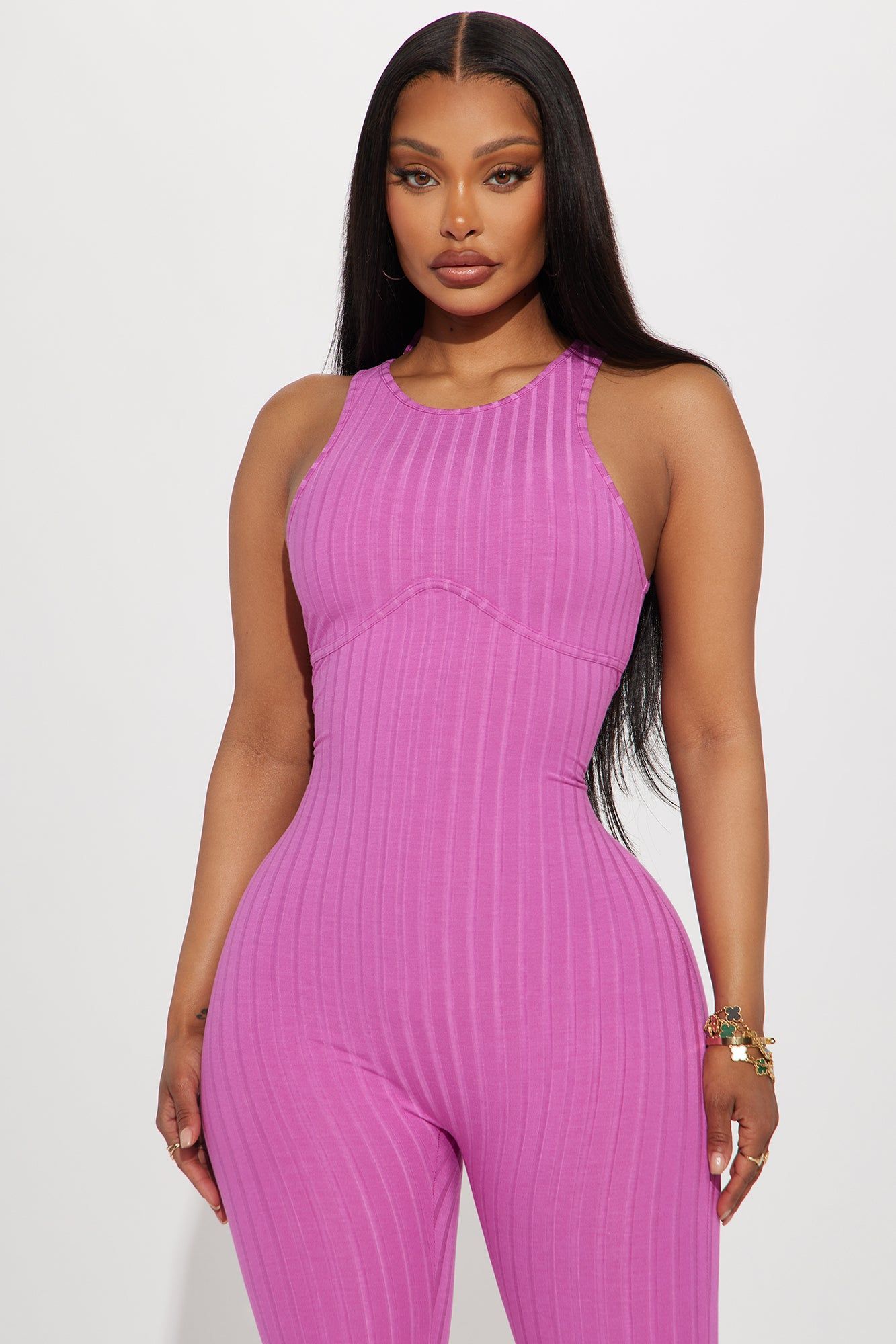 All Or Nothing Ribbed Jumpsuit - Magenta sold by Fashion Nova product image thumbnail 2