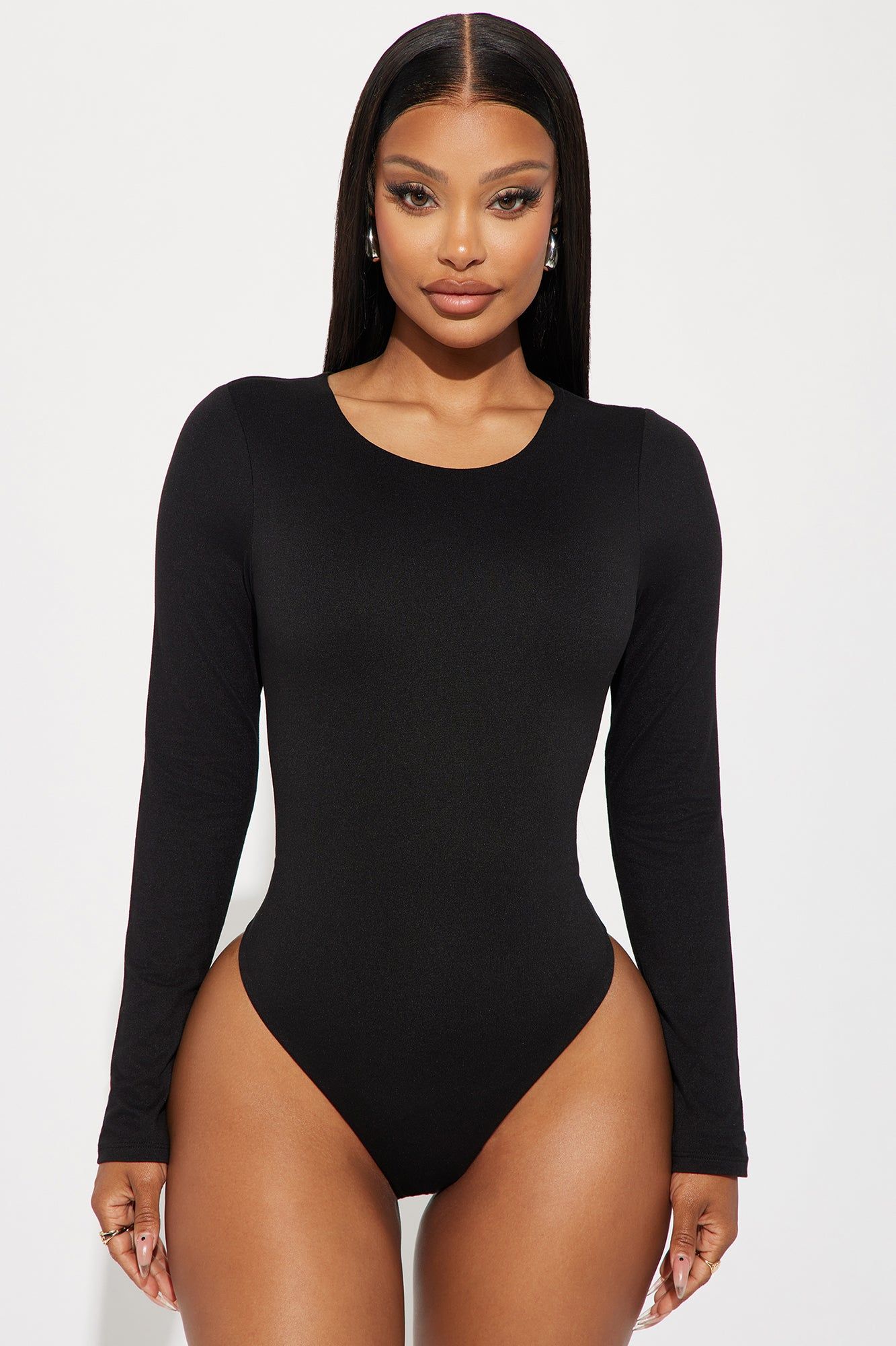 Kari Double Lined Bodysuit - Black sold by Fashion Nova