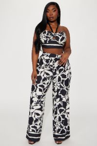 Belina Pant Set - Black/White sold by Fashion Nova