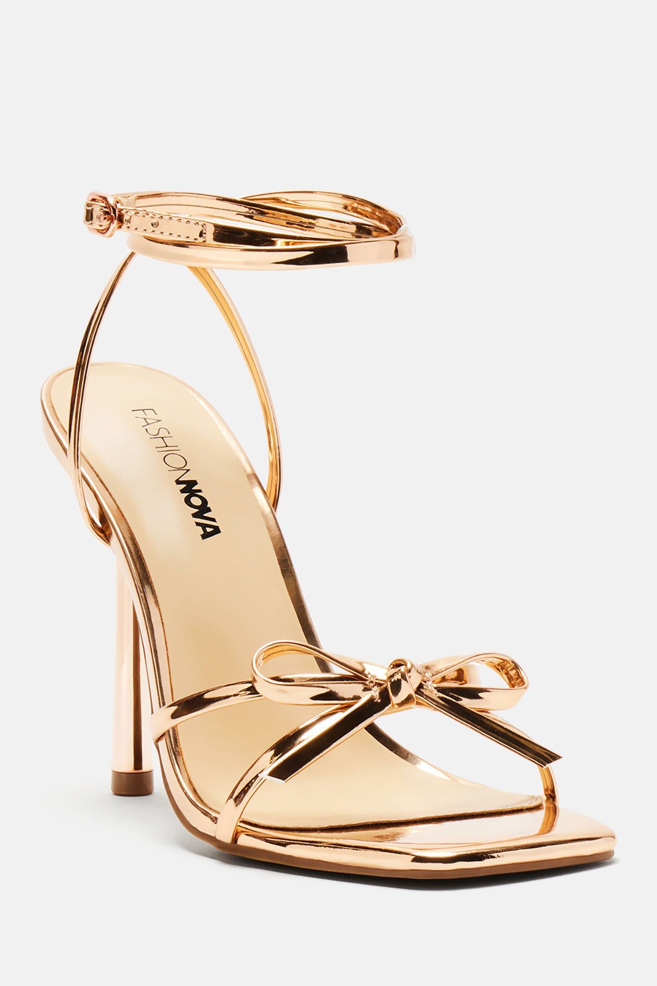Lala Heeled Sandals - Rose Gold sold by Fashion Nova