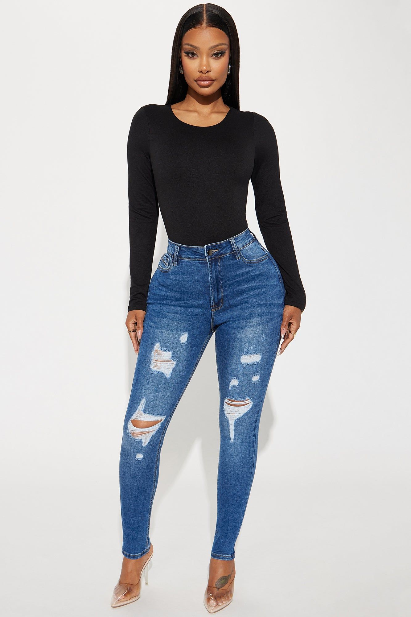 Kari Double Lined Bodysuit - Black sold by Fashion Nova product image thumbnail 2