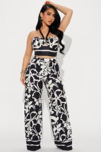 Belina Pant Set - Black/White sold by Fashion Nova