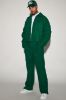 Zip It Out Relaxed Flare Trousers - Green sold by Fashion Nova