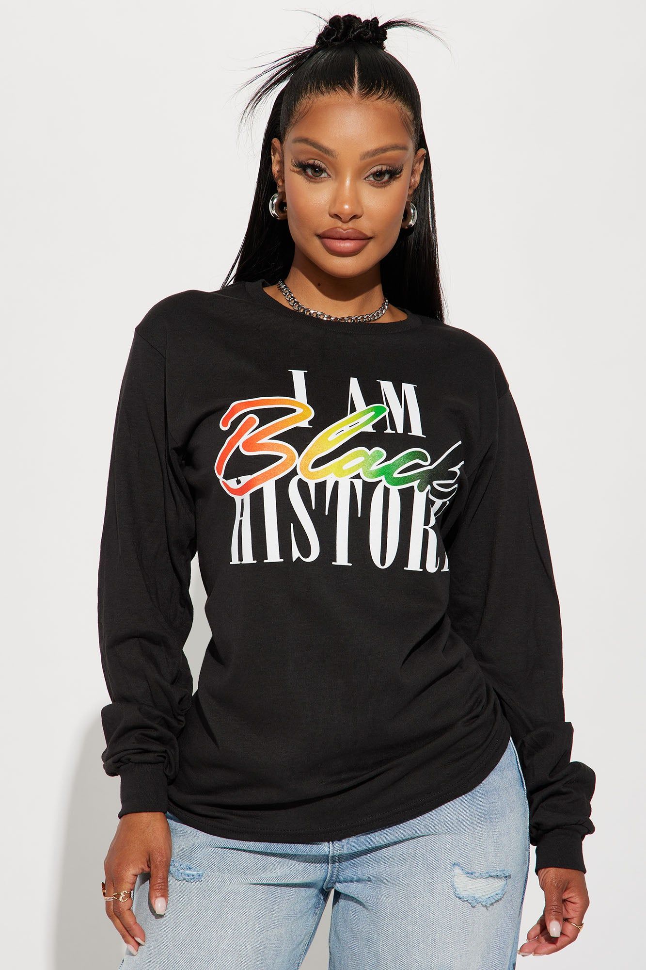 Living History Tshirt - Black sold by Fashion Nova