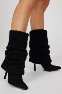 Cozy Cute Stiletto Boots - Black sold by Fashion Nova