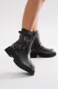 Close Enough Buckle Booties - Grey sold by Fashion Nova