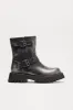 Close Enough Buckle Booties - Grey sold by Fashion Nova