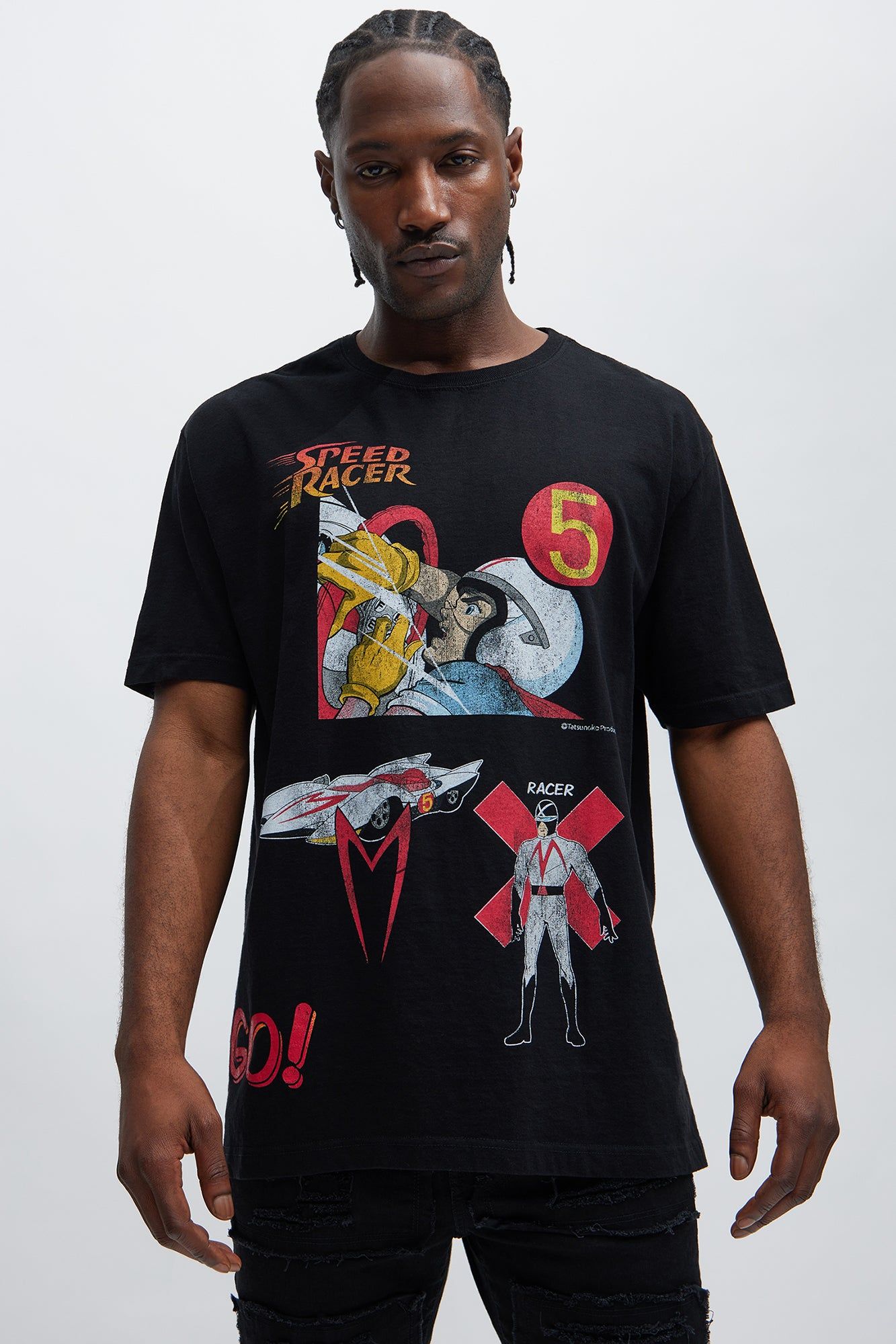 Speed Racer GO! Short Sleeve Tee - Black sold by Fashion Nova