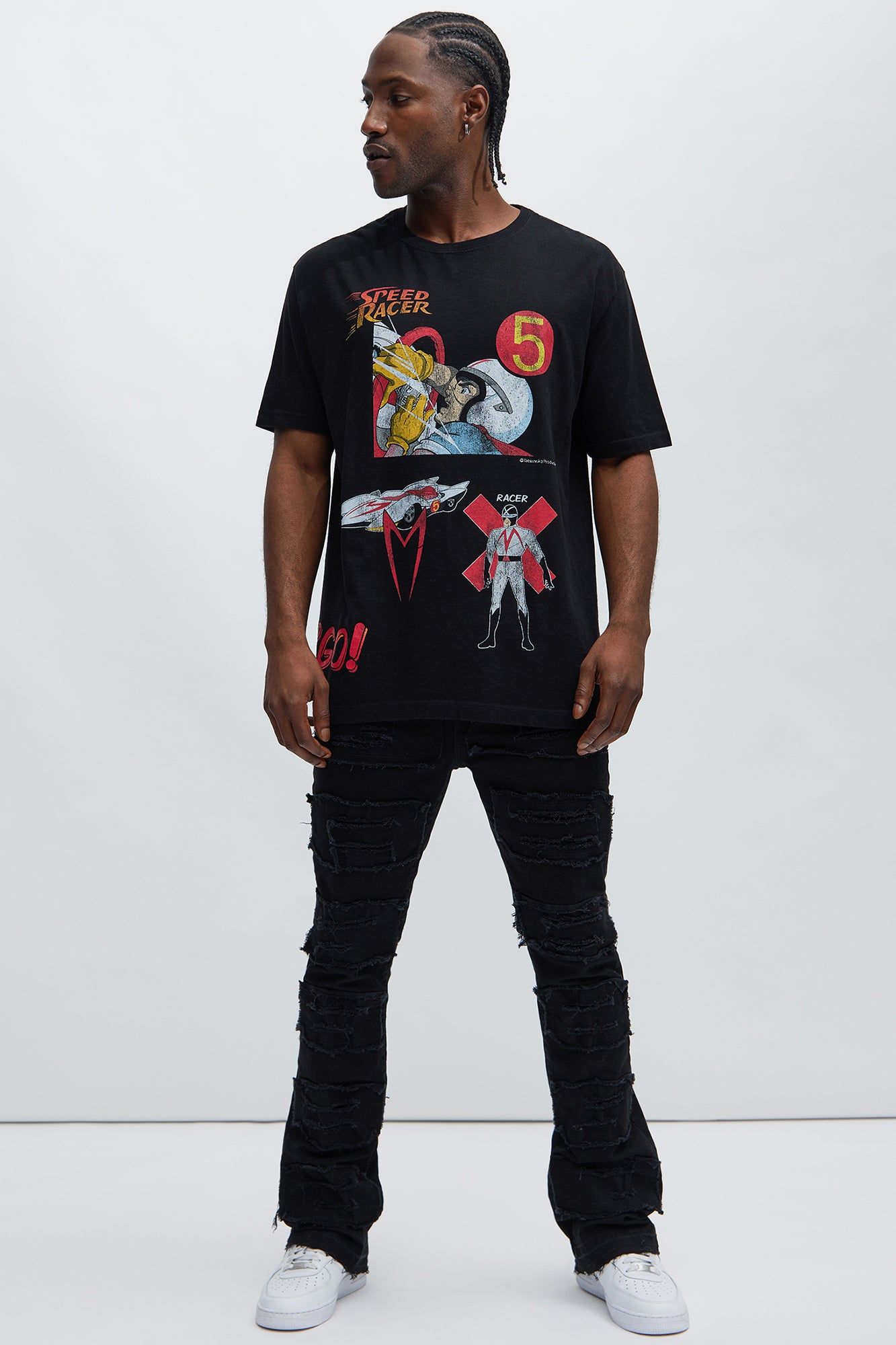 Speed Racer GO! Short Sleeve Tee - Black sold by Fashion Nova product image thumbnail 2