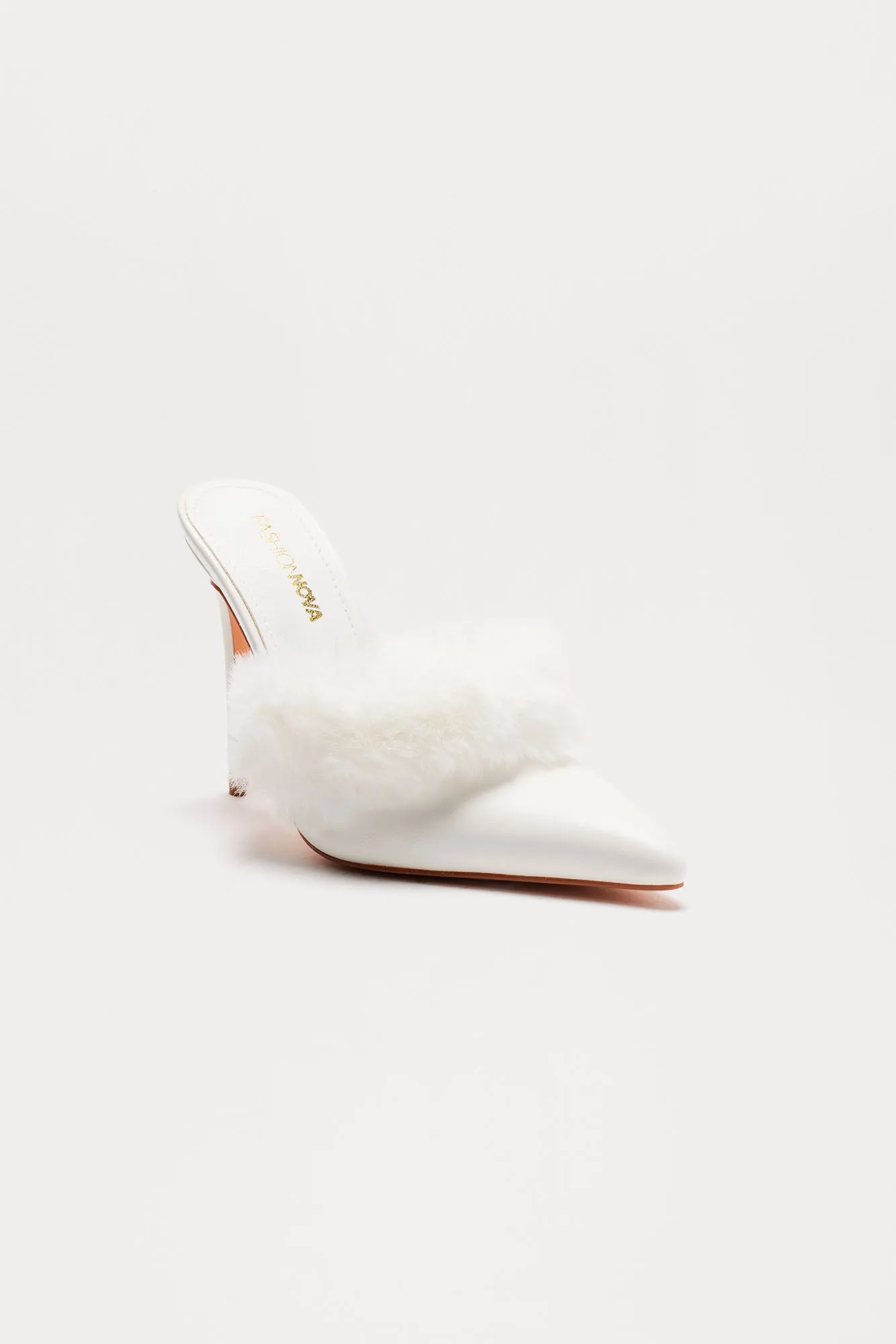 Stella Fur Trim Pumps - White sold by Fashion Nova product image thumbnail 3