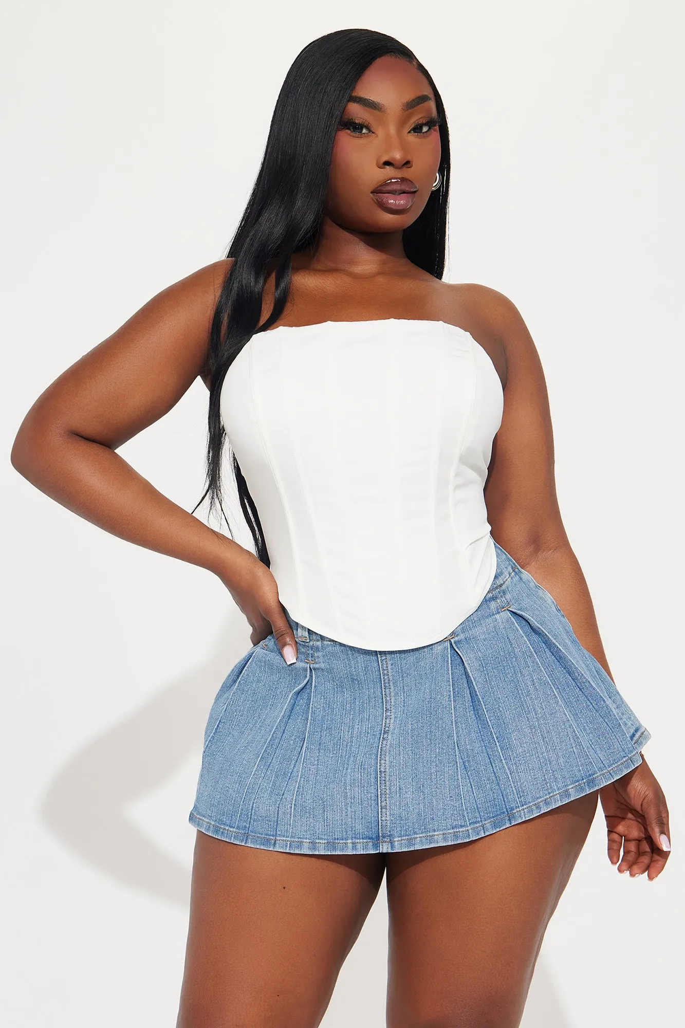 All The Feels Corset Top - White sold by Fashion Nova product image thumbnail 4