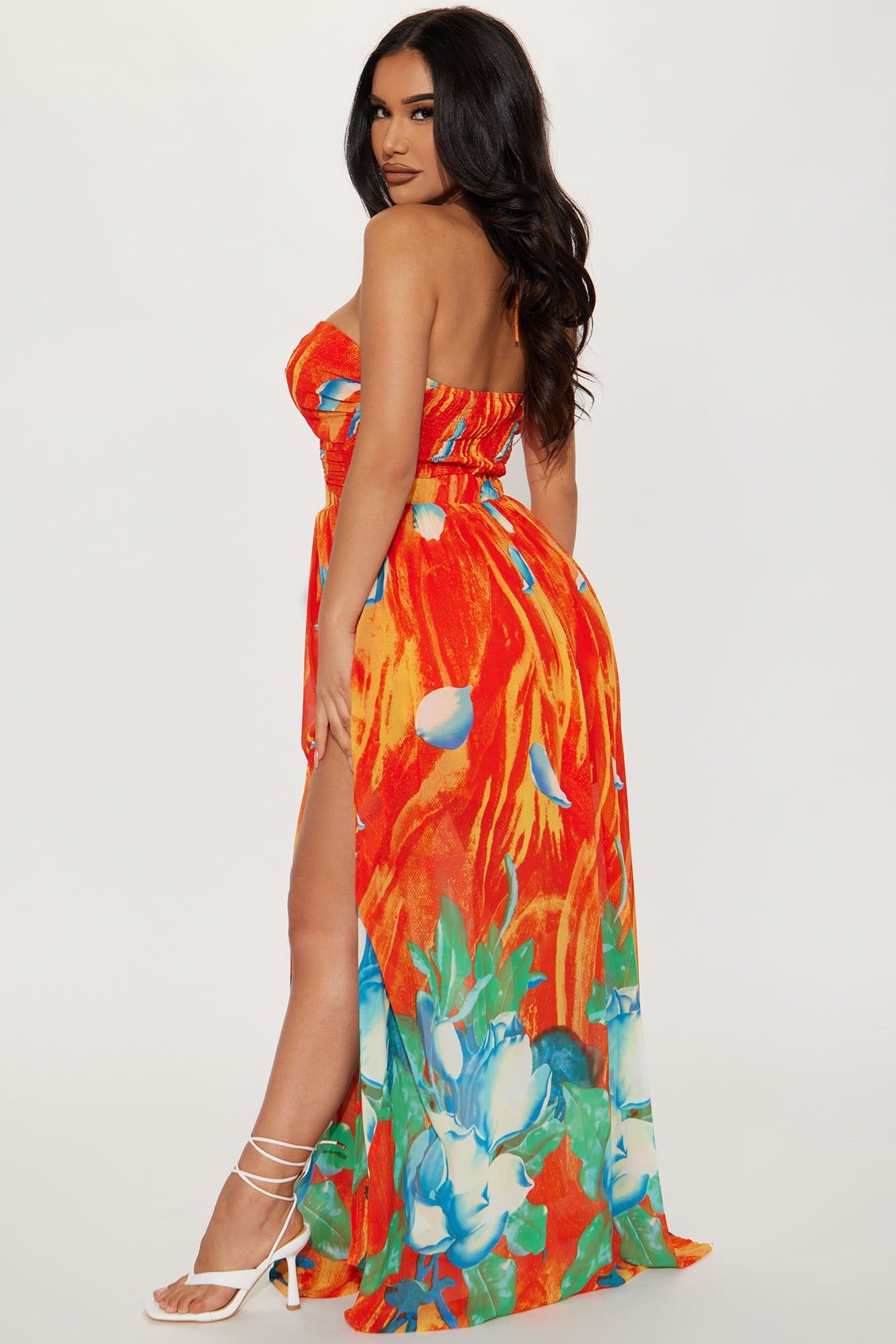 Lemon Drop Maxi Dress - Orange/combo sold by Fashion Nova product image thumbnail 3