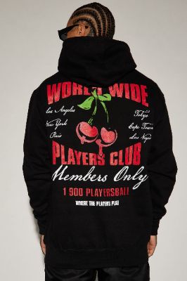 Players Play Hoodie - Black made by Fashion Nova