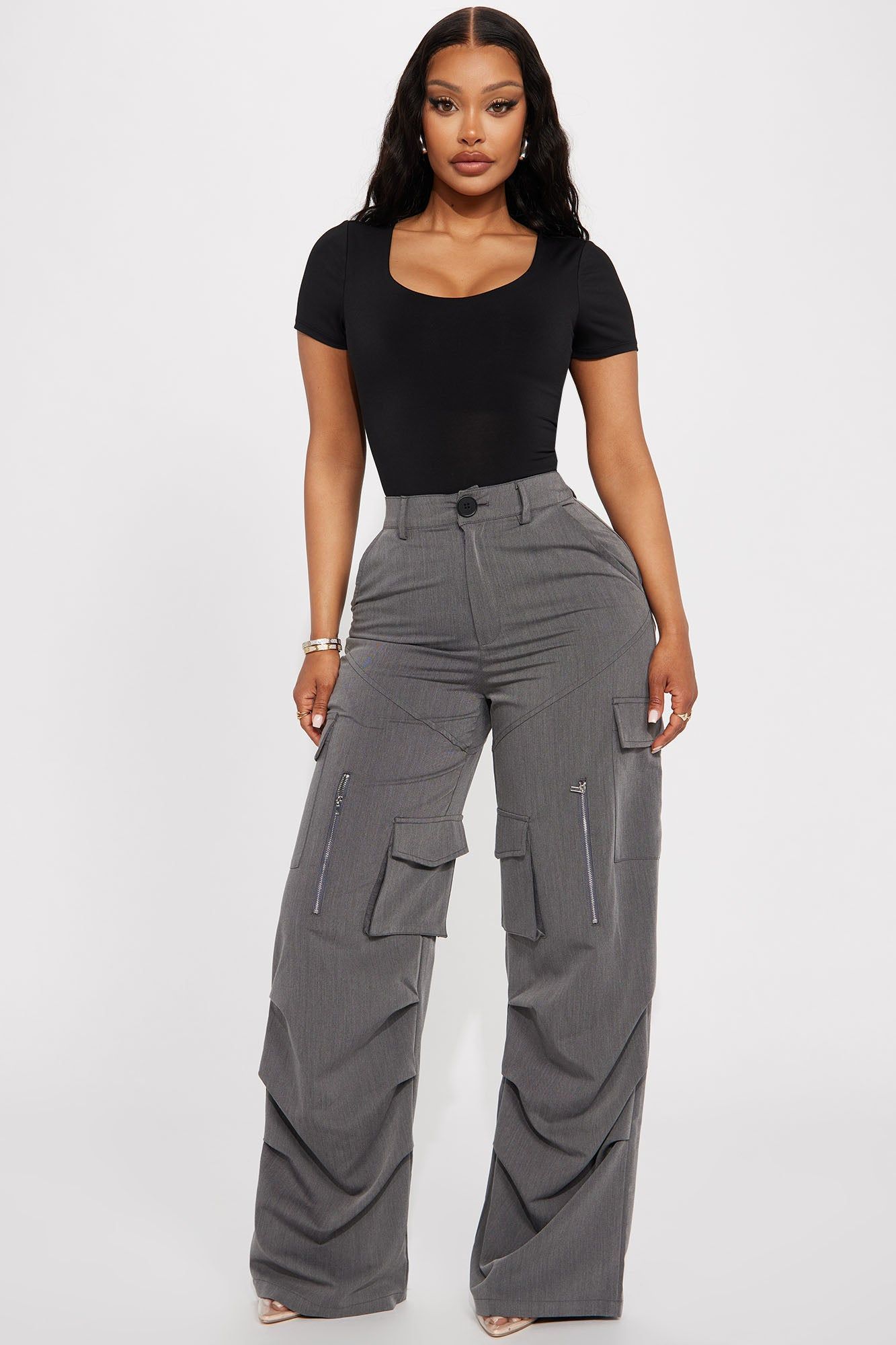 Tabitha Short Sleeve Bodysuit - Black sold by Fashion Nova product image thumbnail 2