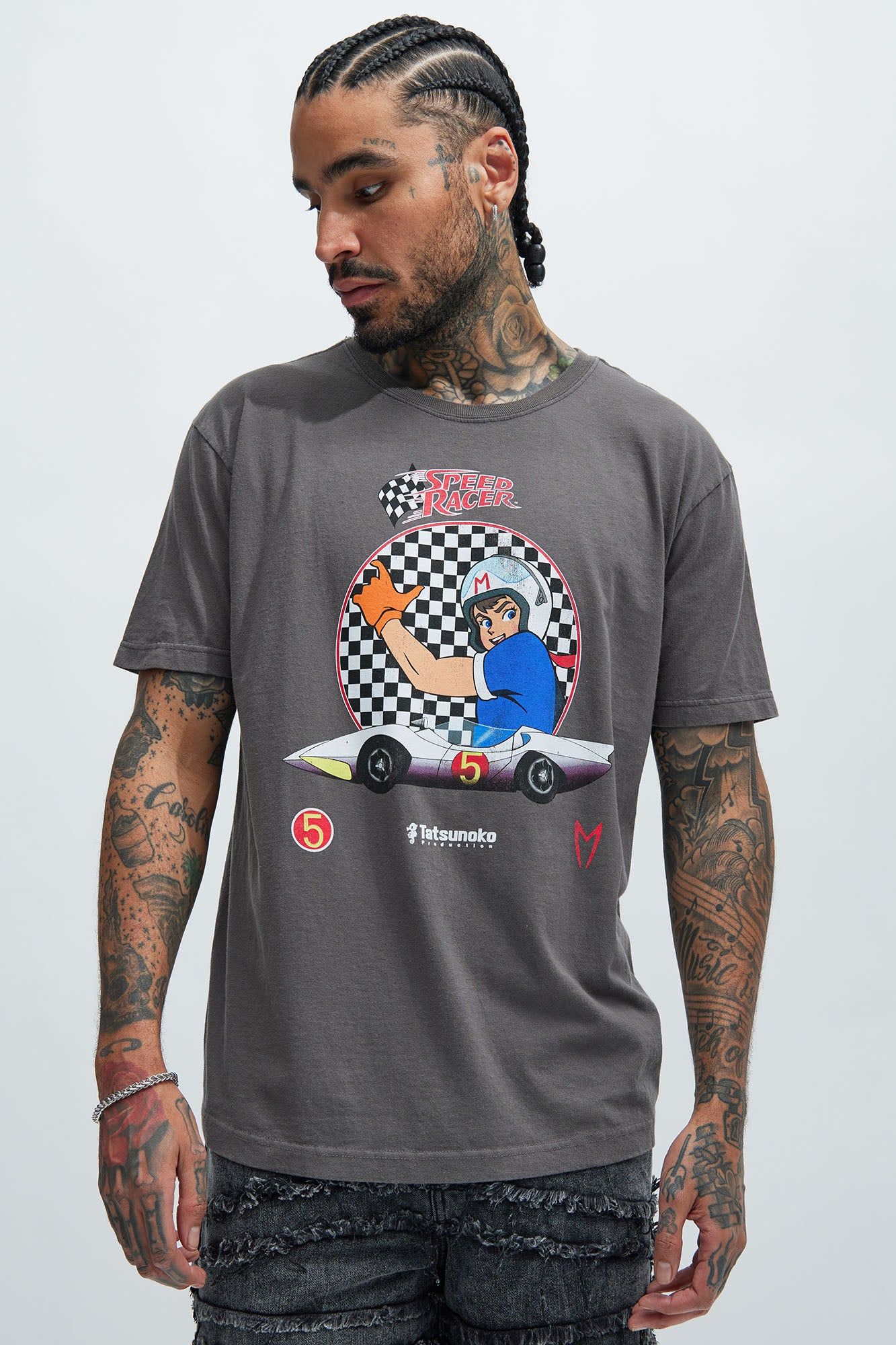 Speed Racer Oversized Short Sleeve Tee - Black sold by Fashion Nova