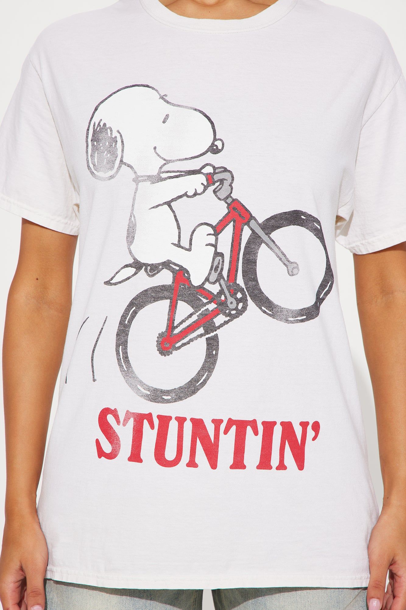 Stuntin On You Snoopy Tee - Beige sold by Fashion Nova product image thumbnail 3