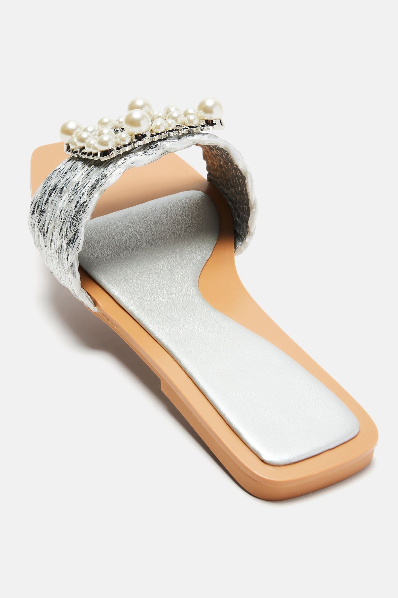 Kristy Pearl Detail Sandals - Silver sold by Fashion Nova product image thumbnail 5
