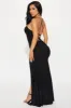 Leaping Into To You Maxi Dress - Black sold by Fashion Nova