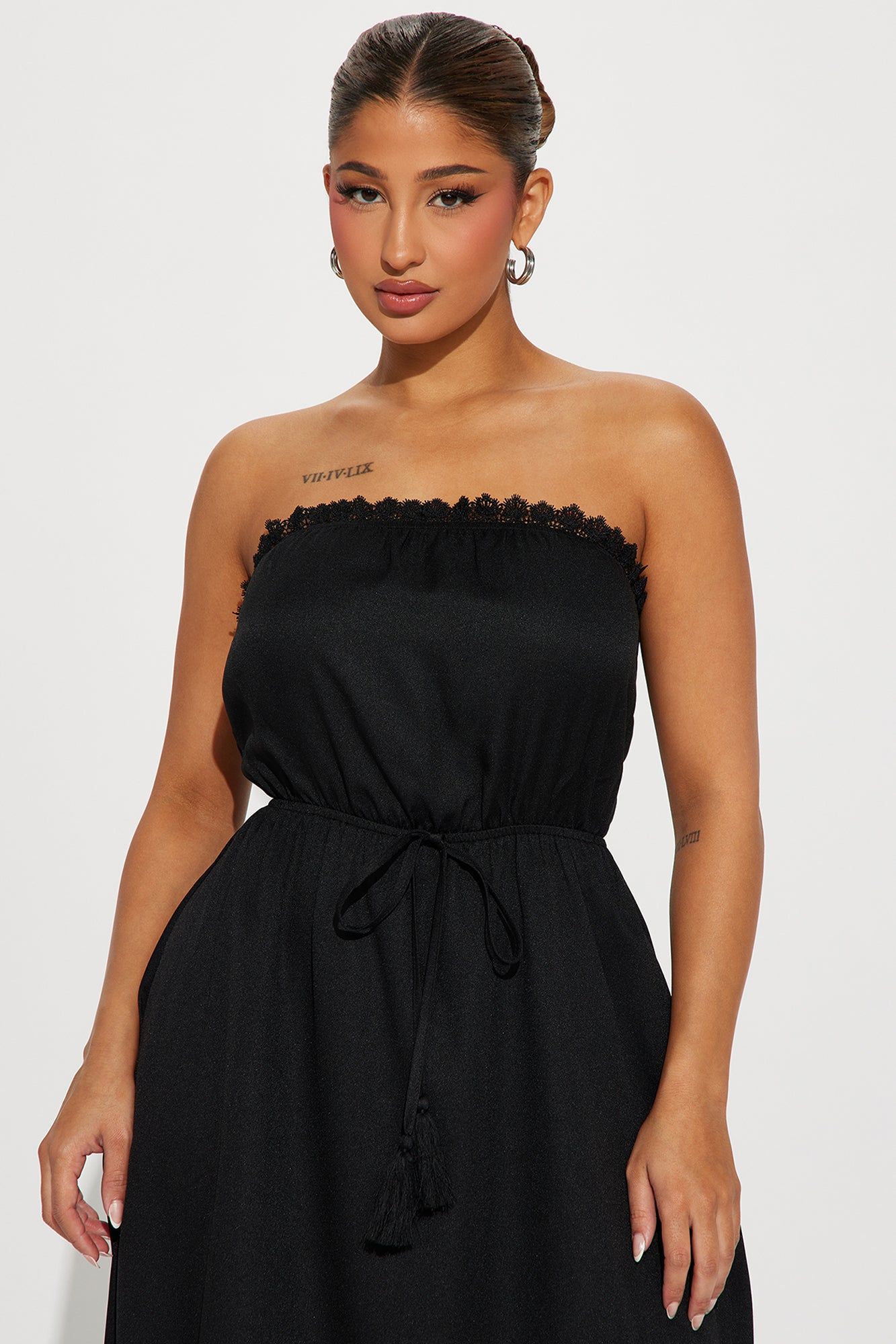 Hannah Ruffle Midi Dress - Black sold by Fashion Nova product image thumbnail 2
