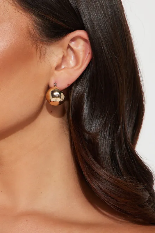 Never Too Small Hoop Earrings - Gold sold by Fashion Nova
