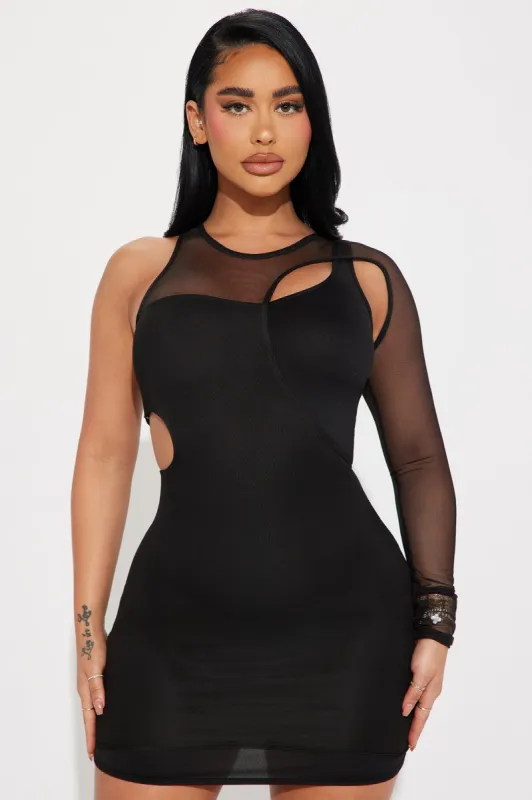 Clara Cut Out Mini Dress - Black sold by Fashion Nova