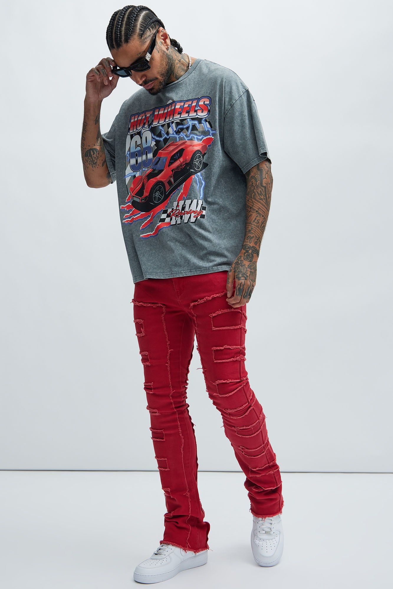 Hot Wheels Racing Oversized Short Sleeve Tee - Charcoal sold by Fashion Nova product image thumbnail 2