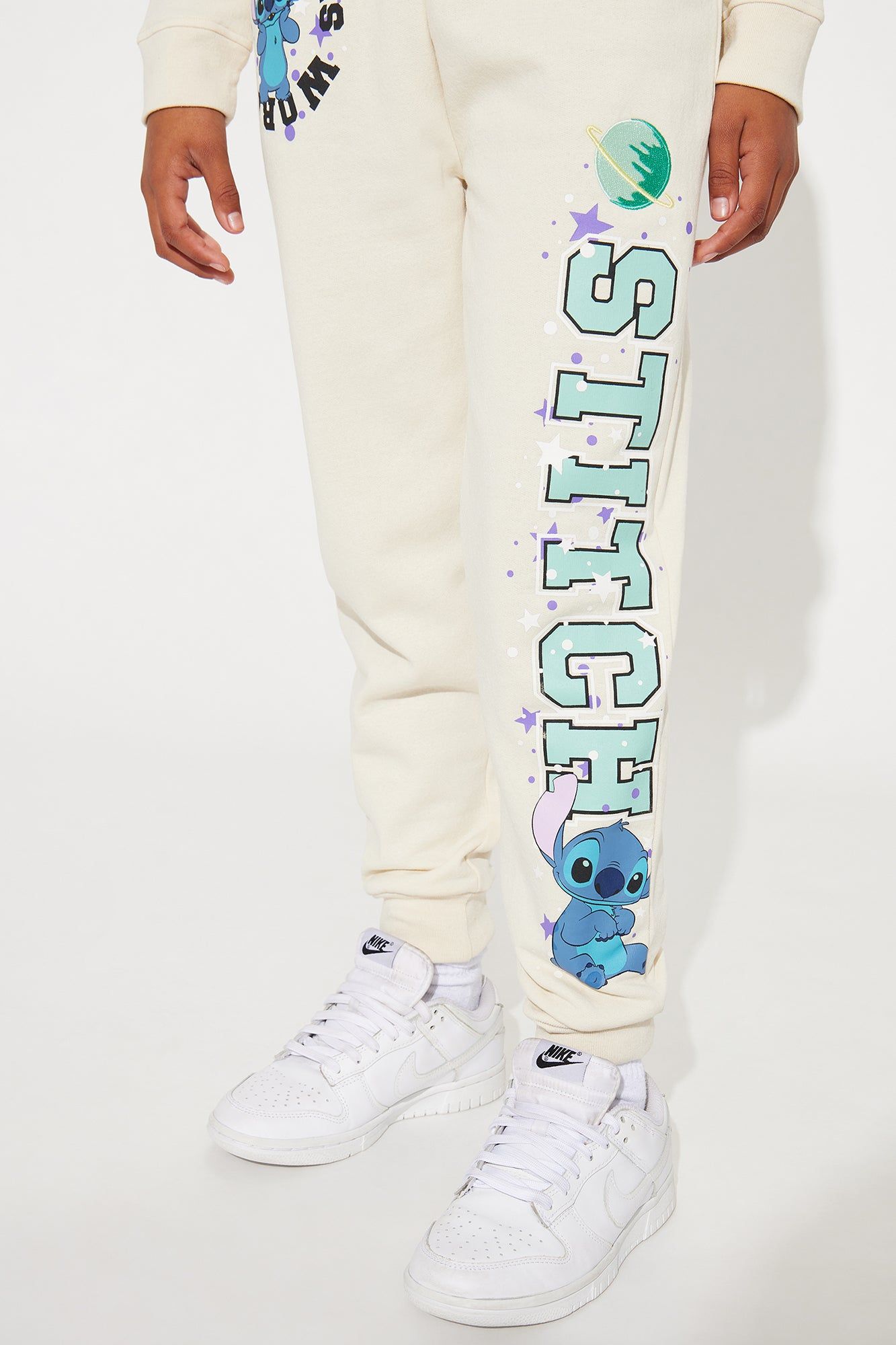 Mini Stitch Crew Neck Jogger Set - Ivory sold by Fashion Nova product image thumbnail 5