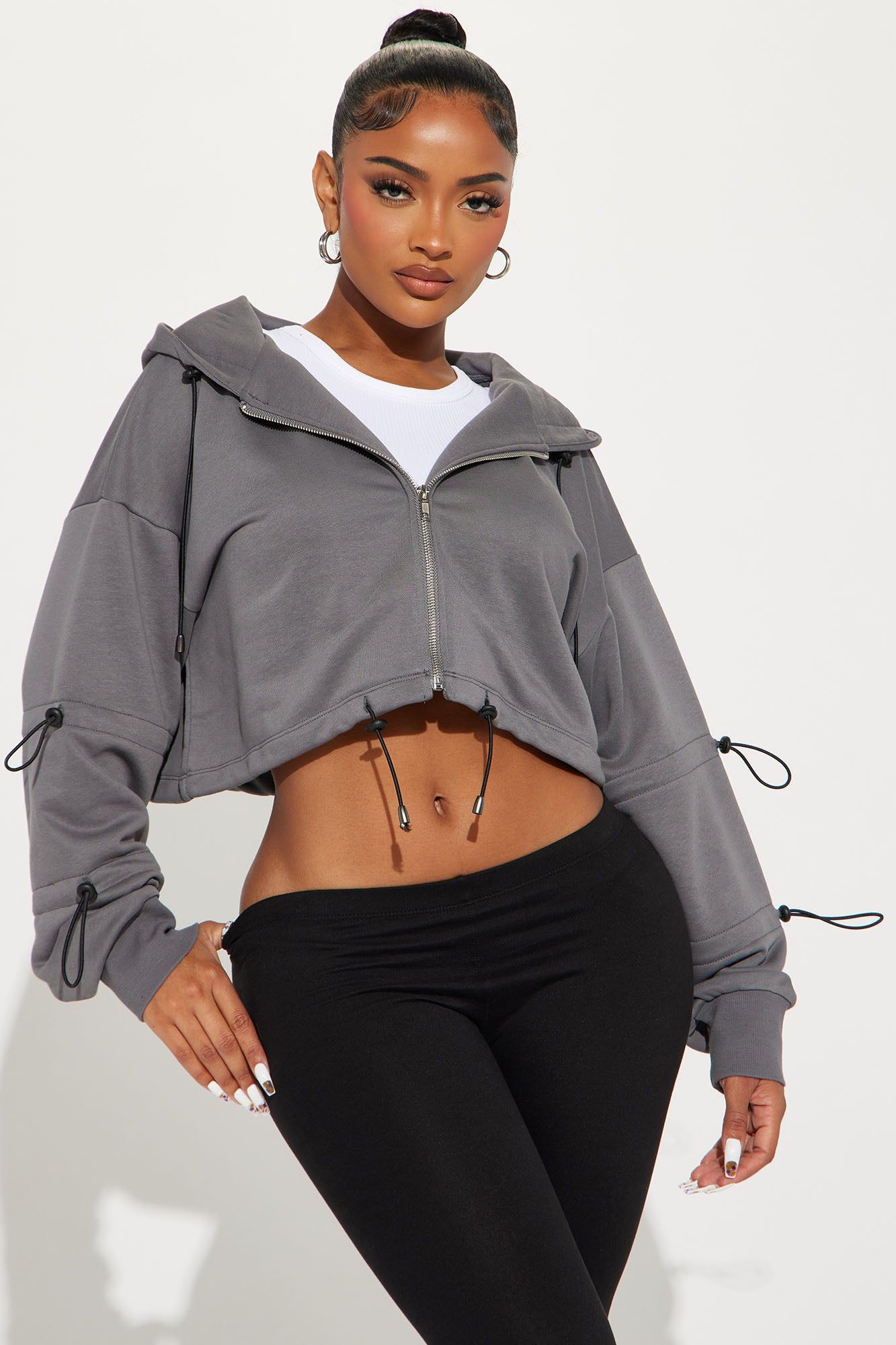 Early Calls Lounge Hoodie - Charcoal sold by Fashion Nova