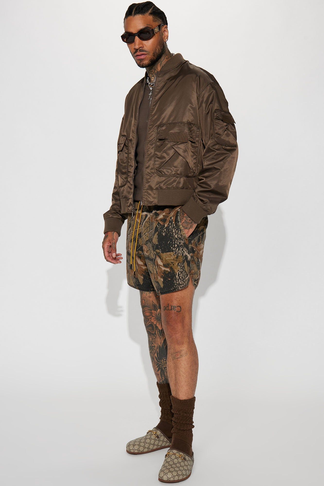 Day By Day Utility Bomber Jacket - Brown sold by Fashion Nova product image thumbnail 2