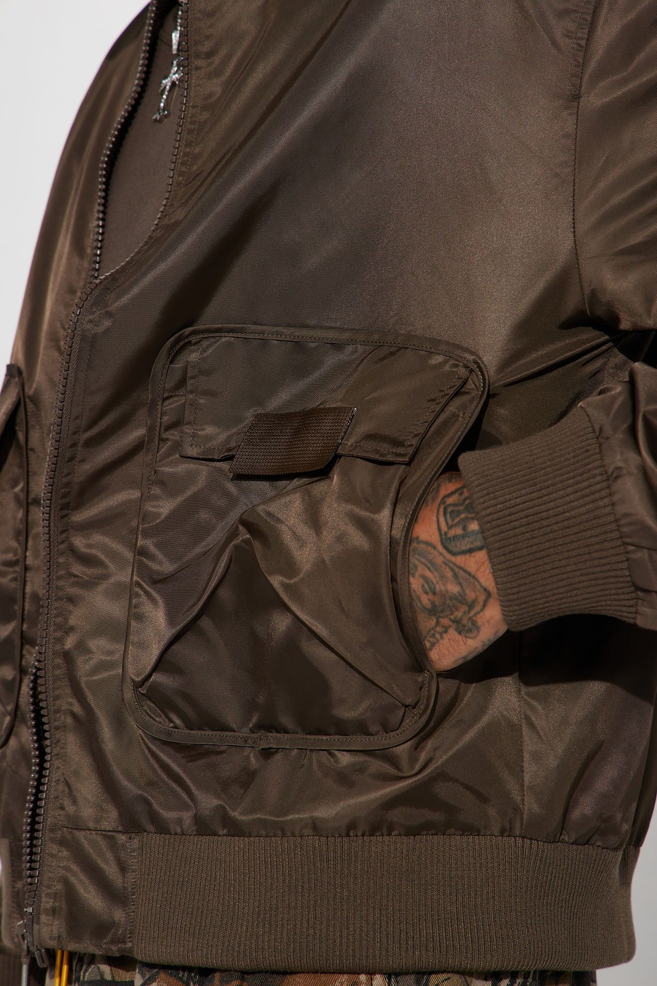 Day By Day Utility Bomber Jacket - Brown sold by Fashion Nova product image thumbnail 3