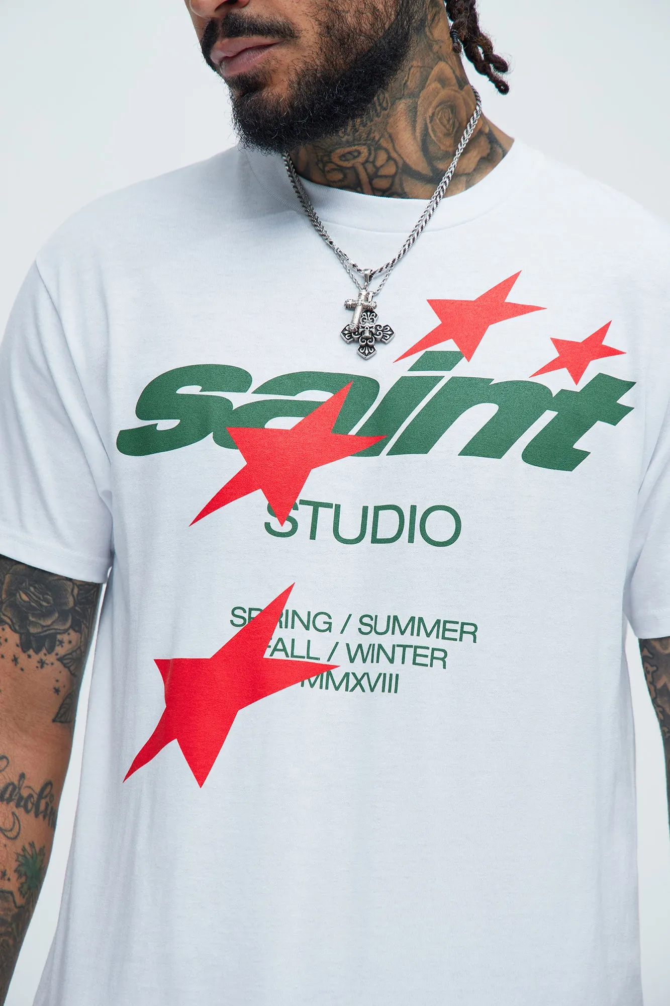 Saint Star Studio Short Sleeve Tee - White sold by Fashion Nova product image thumbnail 3